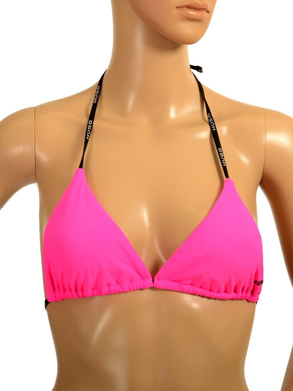 Hugo Boss Women's "Pure_ TRIANGLE" Hot Pink Logo Padded Swim Top Bra US XS IT 38